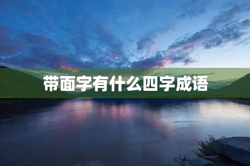 带面字有什么四字成语