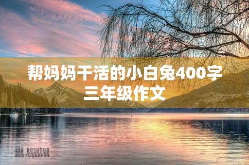 帮妈妈干活的小白兔400字三年级作文