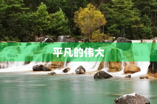 平凡的伟大 平凡的伟大