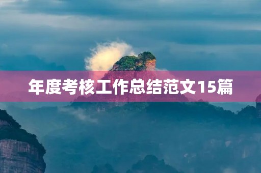 年度考核工作总结范文15篇