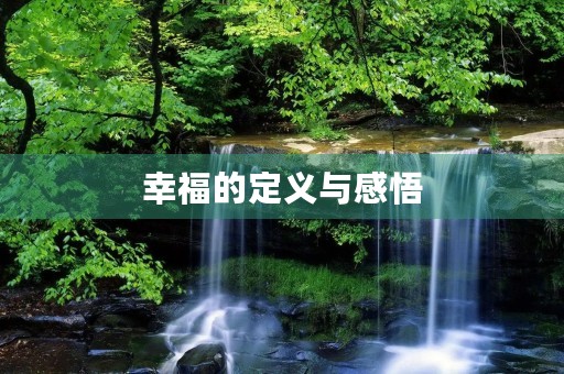 幸福的定义与感悟 幸福的定义与感悟