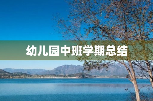 幼儿园中班学期总结