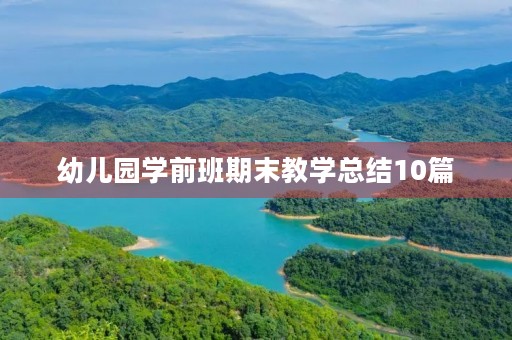 幼儿园学前班期末教学总结10篇