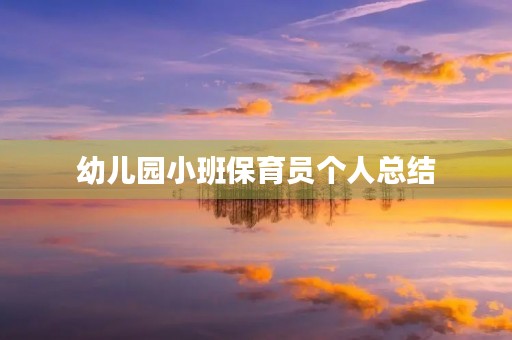 幼儿园小班保育员个人总结，小班保育员个人工作总结