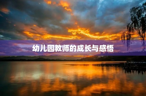 幼儿园教师的成长与感悟