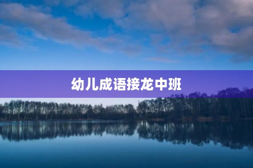 幼儿成语接龙中班