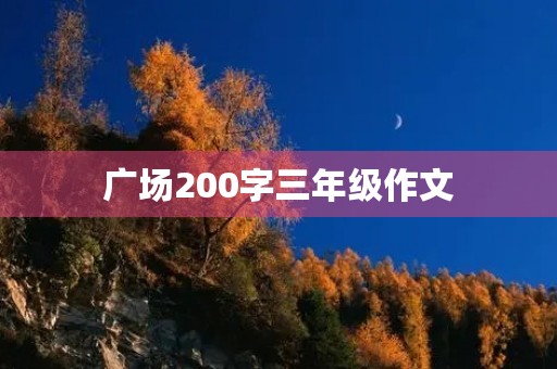 广场200字三年级作文 广场200字三年级作文