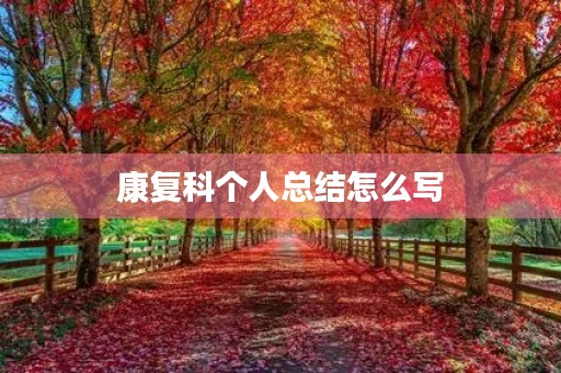 康复科个人总结怎么写
