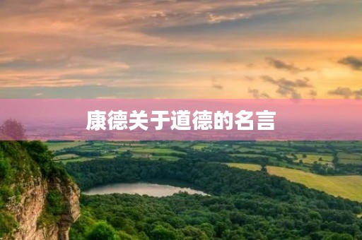 康德关于道德的名言,康德关于道德的名言有哪些 康德关于道德的名言,康德关于道德的名言有哪些