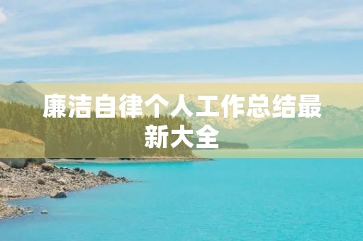 廉洁自律个人工作总结最新大全