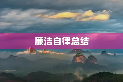 廉洁自律总结 廉洁自律总结