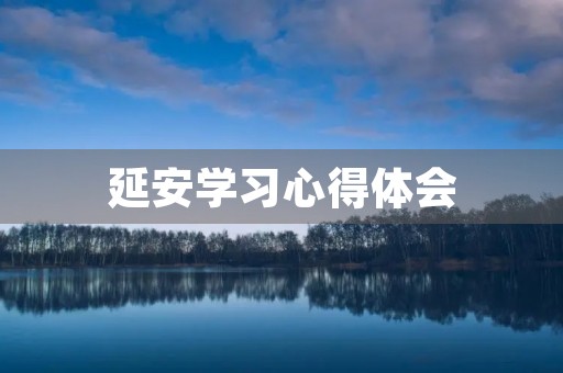 延安学习心得体会(大学生学习延安精神心得体会范文(三篇))