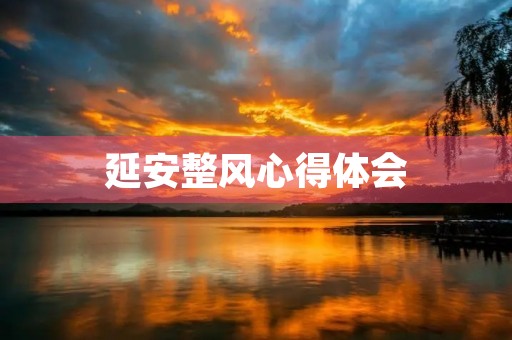 延安整风心得体会 延安整风心得体会