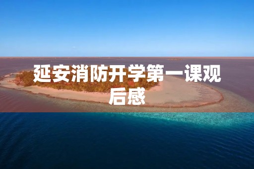 延安消防开学第一课观后感