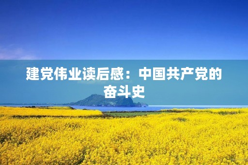 建党伟业读后感：中国共产党的奋斗史