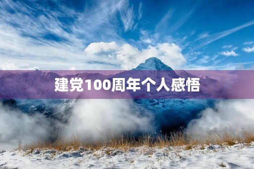 建党100周年个人感悟