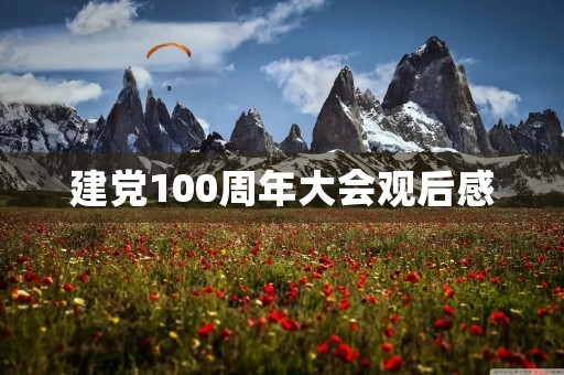 建党100周年大会观后感 建党100周年大会观后感