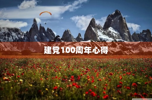 建党100周年心得