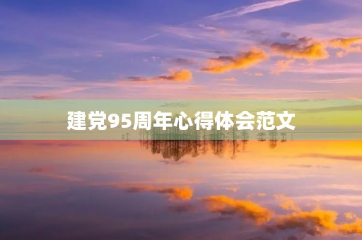 建党95周年心得体会范文