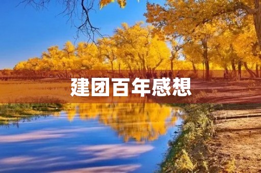 建团百年感想