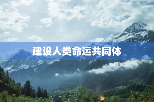 建设人类命运共同体,共创美好未来 建设人类命运共同体,共创美好未来