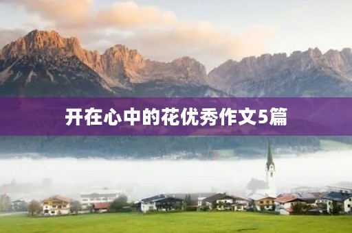 开在心中的花优秀作文5篇