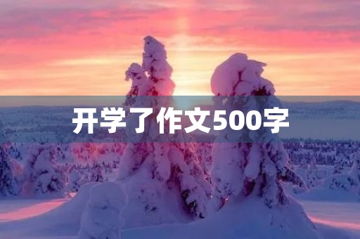 开学了作文500字 开学了作文500字