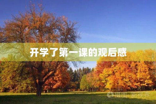 开学了第一课的观后感 开学了第一课的观后感