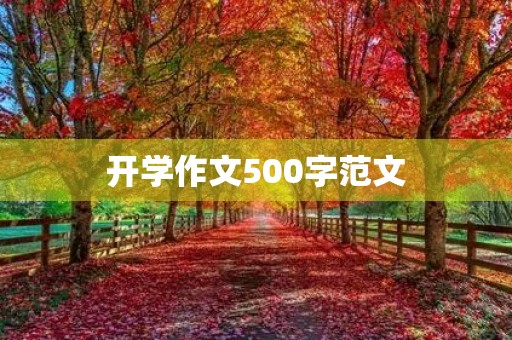 开学作文500字范文