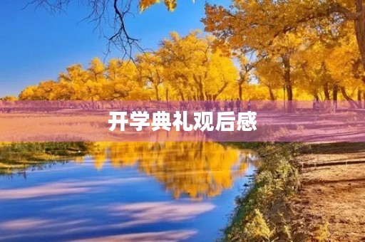开学典礼观后感