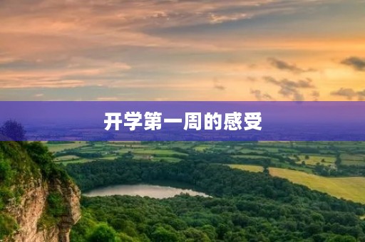 开学第一周的感受 开学第一周的感受