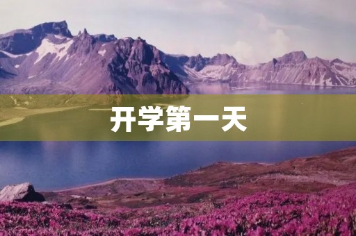 开学第一天，我和同学们的趣事