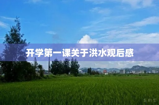 开学第一课关于洪水观后感 开学第一课关于洪水观后感