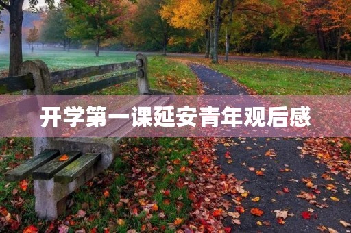 开学第一课延安青年观后感 开学第一课延安青年观后感