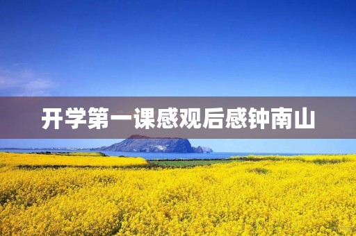 开学第一课感观后感钟南山 开学第一课感观后感钟南山
