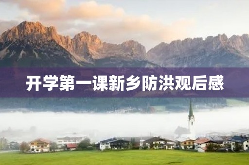 开学第一课新乡防洪观后感 开学第一课新乡防洪观后感