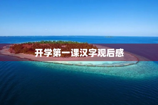 开学第一课汉字观后感 开学第一课汉字观后感