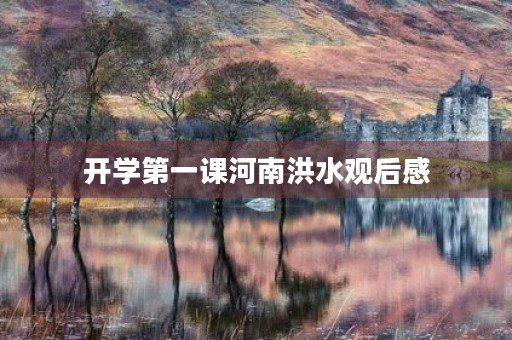 开学第一课河南洪水观后感