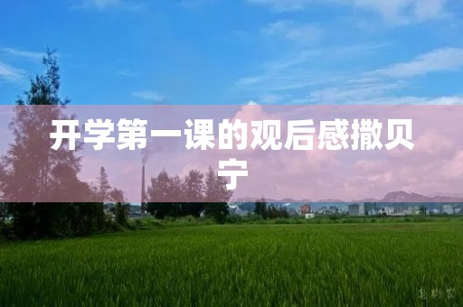 开学第一课的观后感撒贝宁