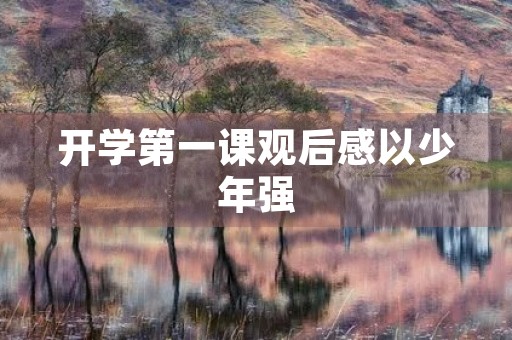 开学第一课观后感以少年强