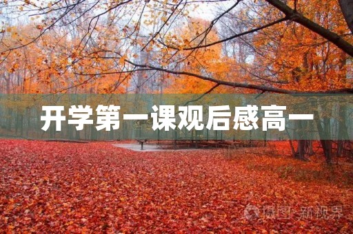 开学第一课观后感高一