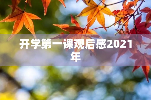 开学第一课观后感2021年
