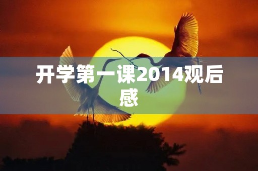 开学第一课2014观后感