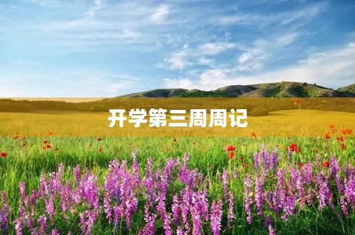 开学第三周周记 开学第三周周记