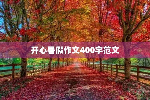 开心暑假作文400字范文