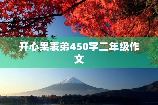 开心果表弟450字二年级作文 开心果表弟450字二年级作文