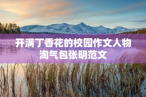 开满丁香花的校园作文人物淘气包张明范文 开满丁香花的校园作文人物淘气包张明范文