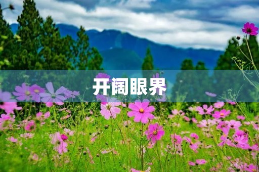开阔眼界，见识更广