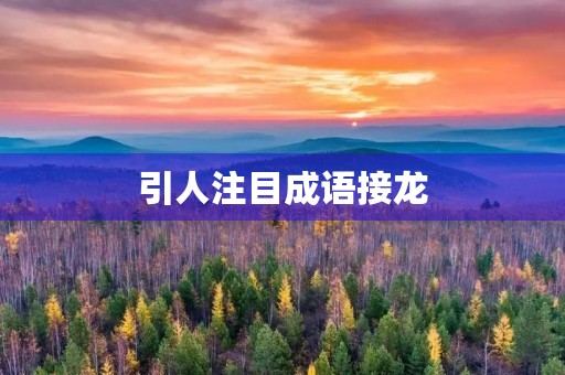 引人注目成语接龙