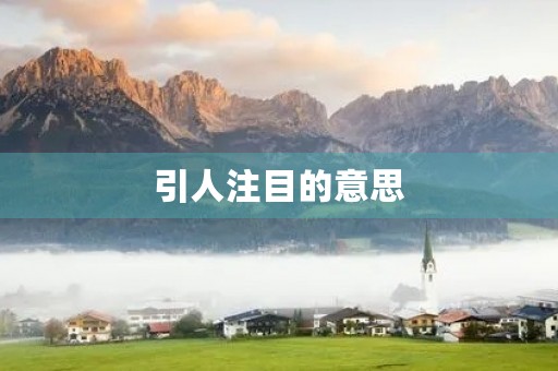 引人注目的意思(引人注目的拼音)